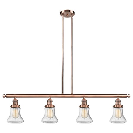 Innovations Lighting Glass 4 Light Island Adjustable Stem Chandelier 214-AC-G194